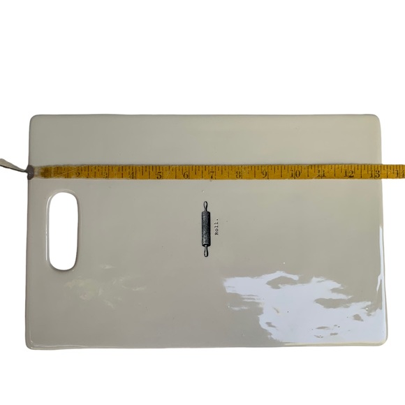 RAE DUNN Roll Icon Rolling Pin Rectangular Board Platter with Handle NWT 2017 OG - Picture 13 of 14